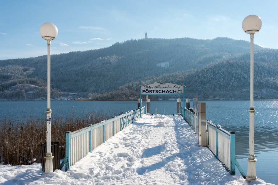Poertschach Halbinselpromenade Landspitz Schiffsanlegestelle 02022015 287