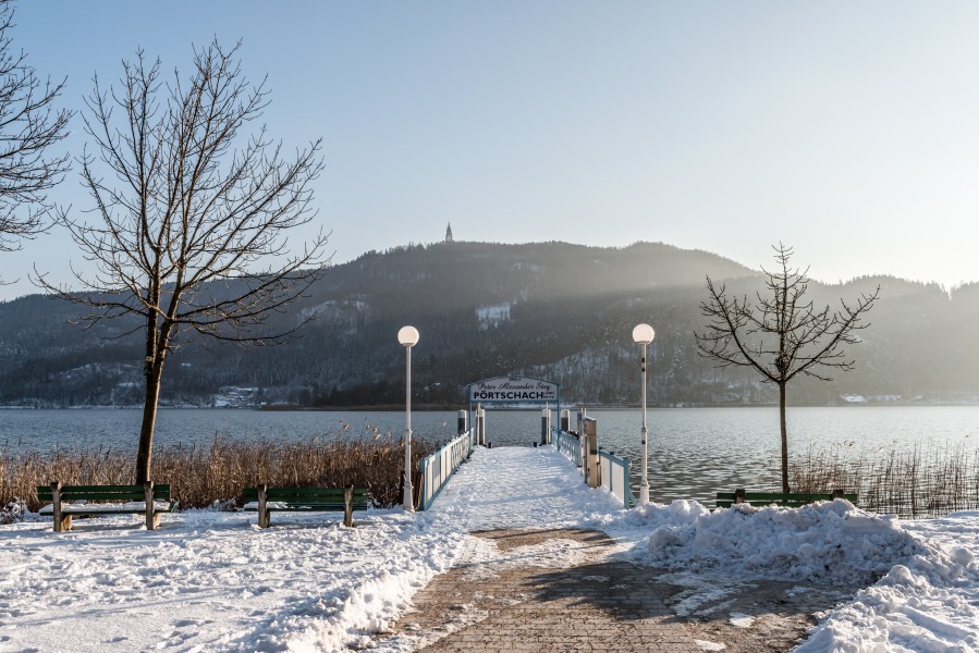 Poertschach Halbinselpromenade Landspitz Schiffsanlegestelle 19012017 6151
