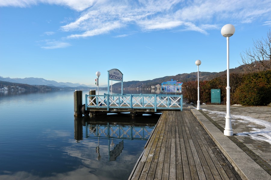 Poertschach Werzerpromenade Schiffsanlegestelle 13012015 944