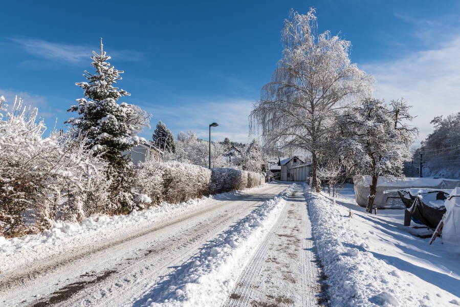Poertschach Zehnte Oktober Strasse Wintertag 14012017 6039