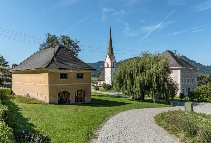 Sankt Georgen am Längsee Sankt Martin 3 Pfarrhof und Filialkirche 12092018 4612