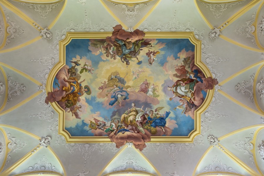 Stift Seitenstetten Abteistiege Deckenfresko 01