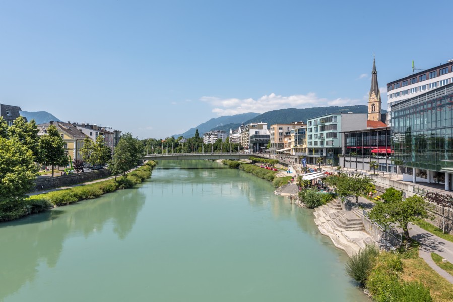 Villach Innenstadt Draubrücke Bahnhofstrasse SO-Ansicht 02072018 3753