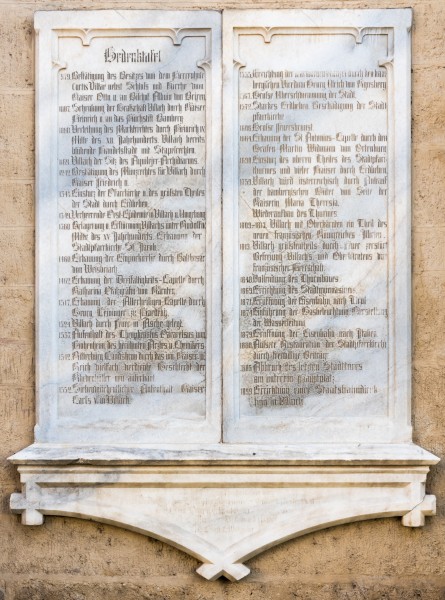 Villach Pfarrkirche hl. Jakob Apsis-Außenwand Gedenktafel 03082015 6488