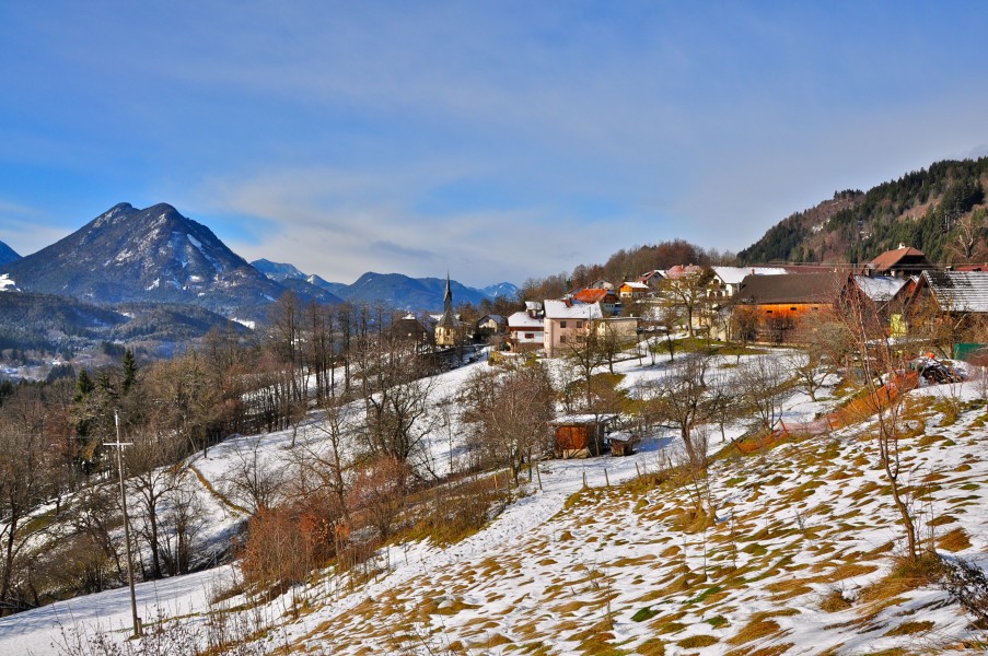 Villach Rennstein Oberwollanig und Spitzeck mit Mittagskofel 11122010 608
