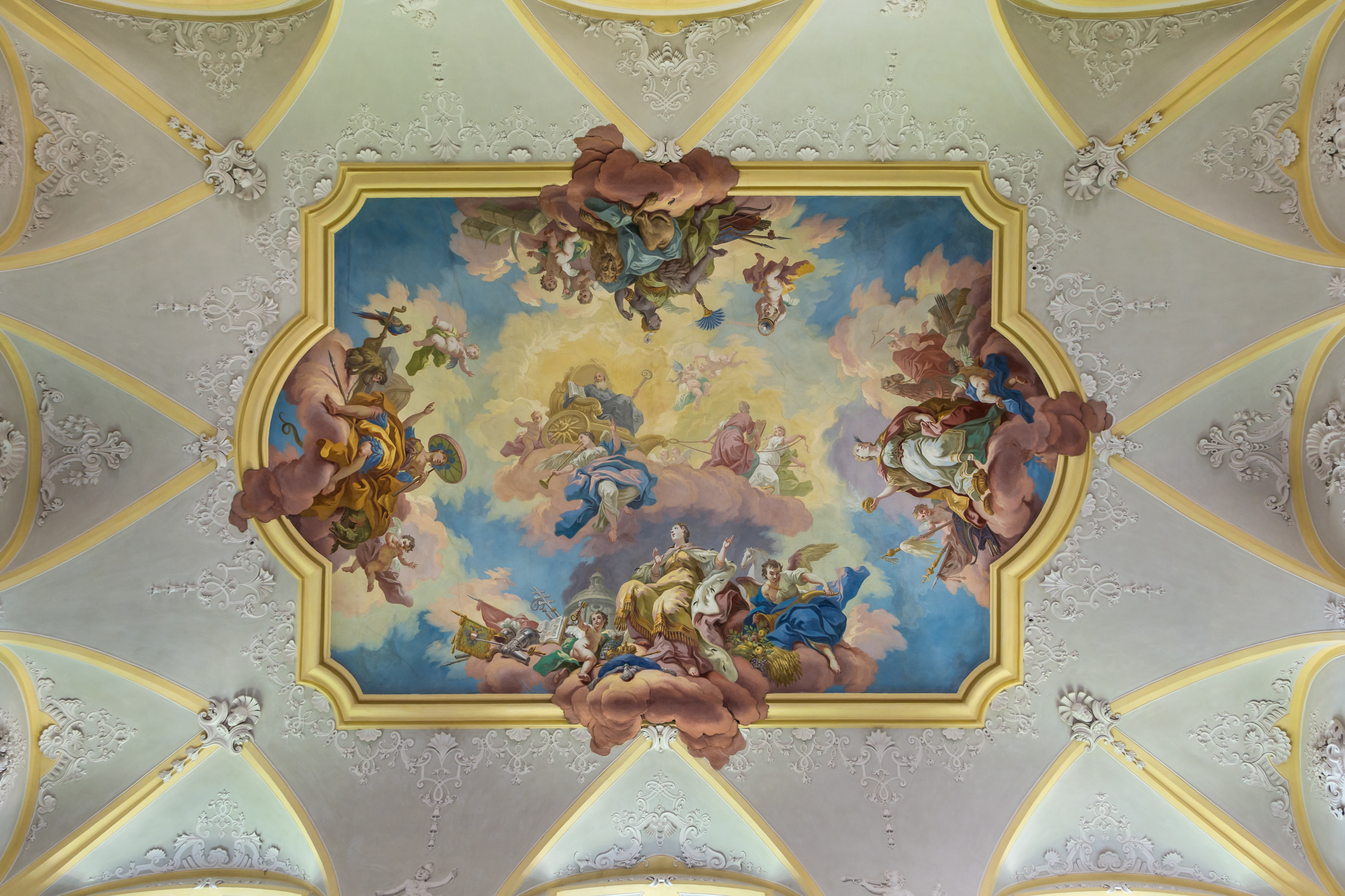 Stift Seitenstetten Abteistiege Deckenfresko 01