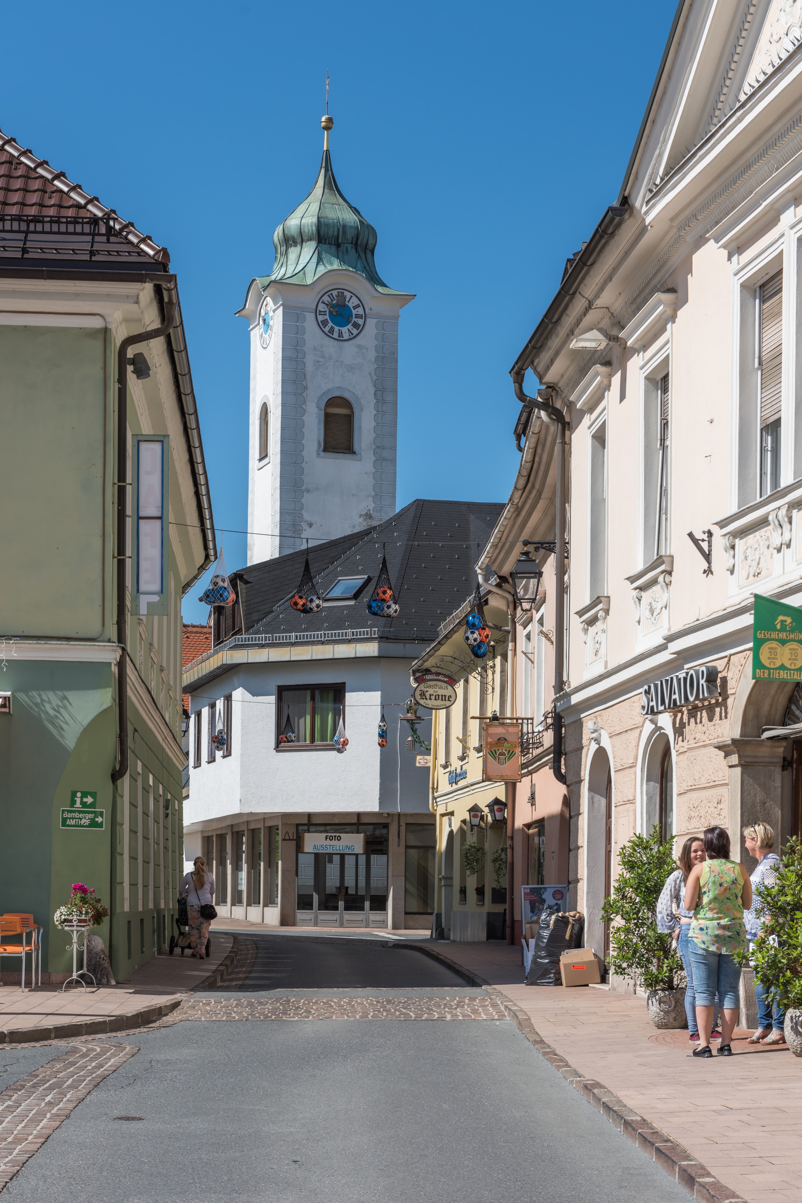 Feldkirchen Amthofgasse Filialkirche hl. Michael Hauptplatz-Ansicht 28062016 2970