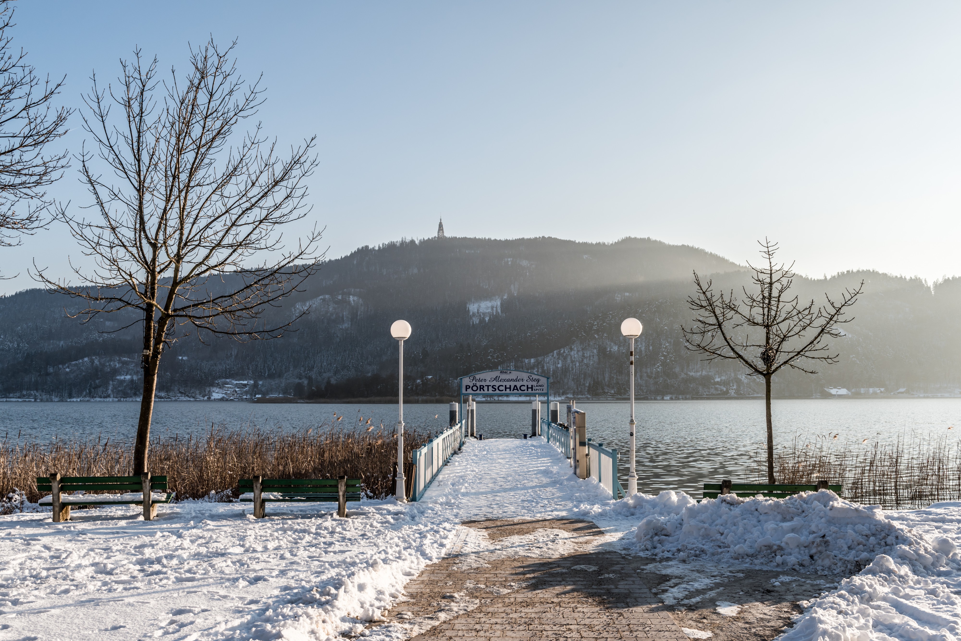 Poertschach Halbinselpromenade Landspitz Schiffsanlegestelle 19012017 6151