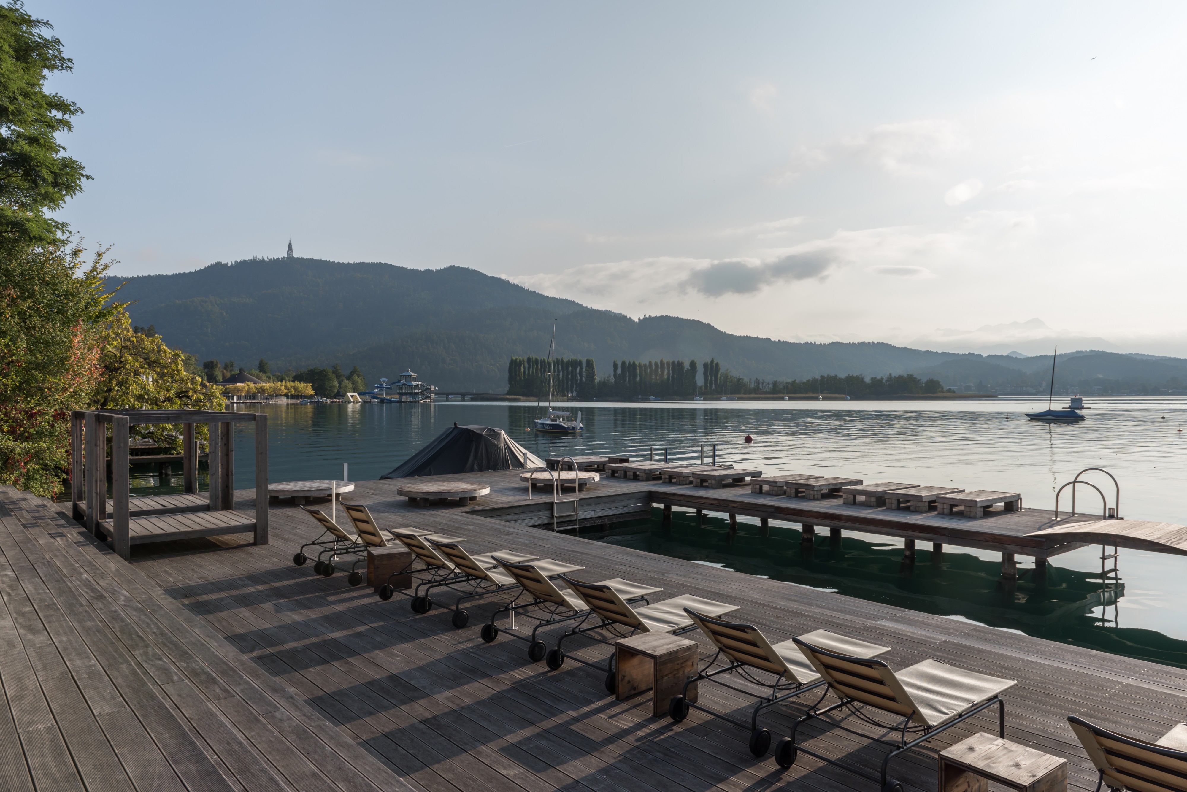 Poertschach My Lakes Westbucht Segelboote Blumeninsel 02102015 7829