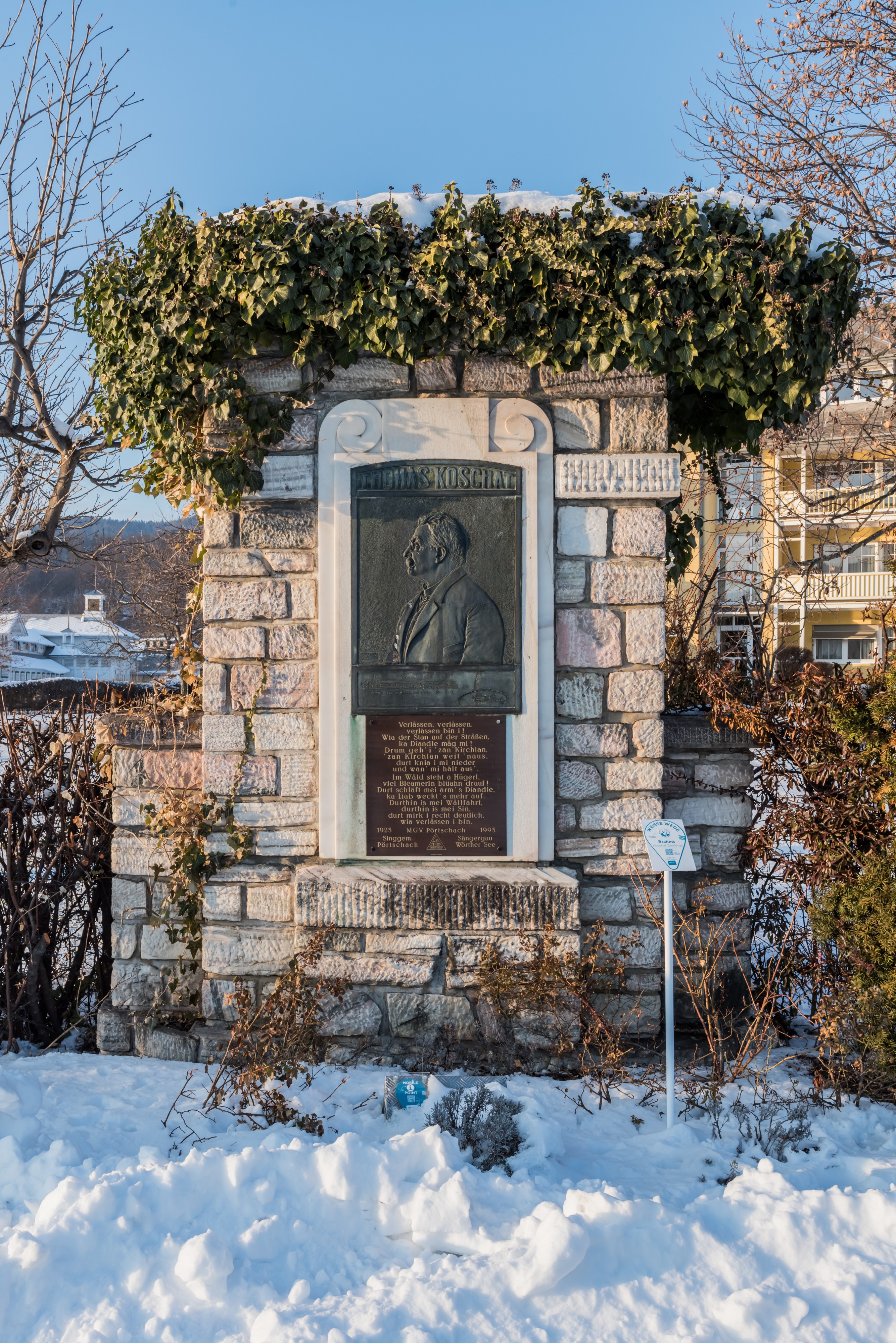 Poertschach Werzer-Strand Koschat-Denkmal 19012017 6159