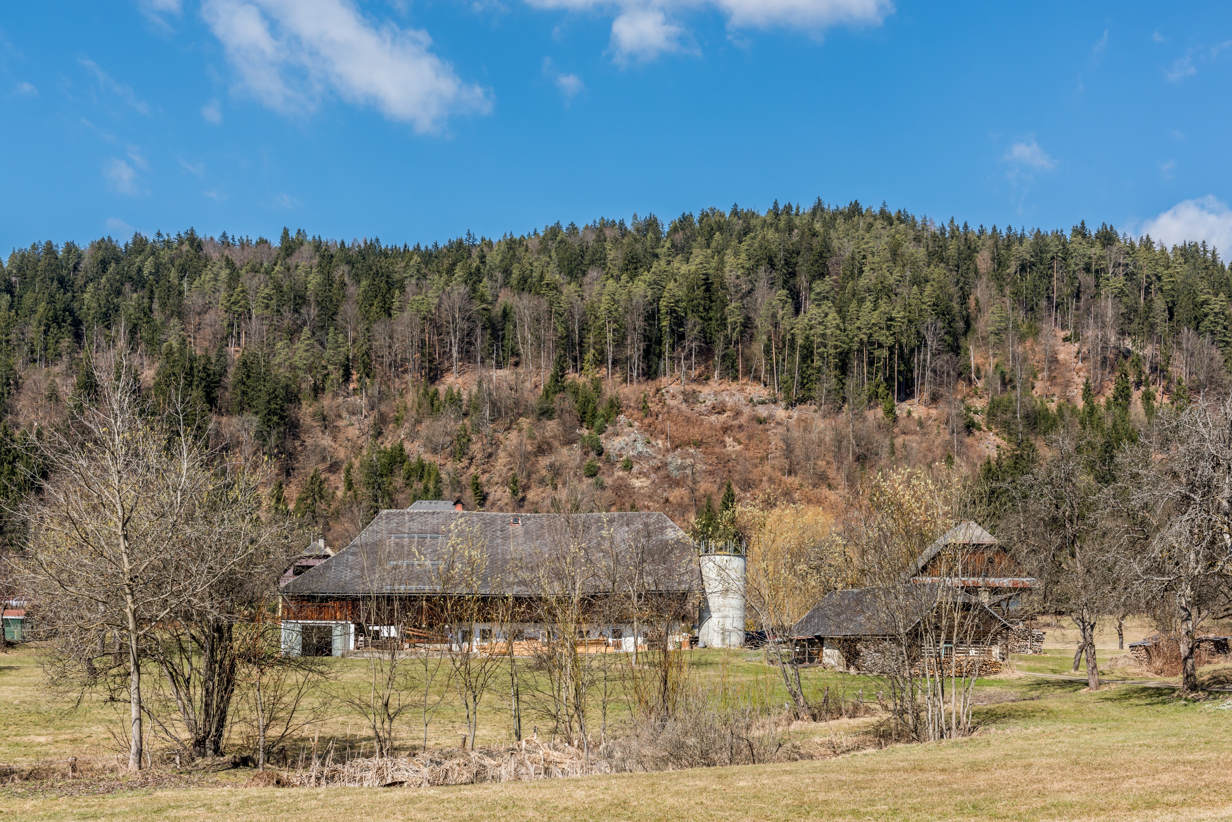 Poertschach Winklern Brockweg Weiher und Brockhof S-Ansicht 12032016 6524