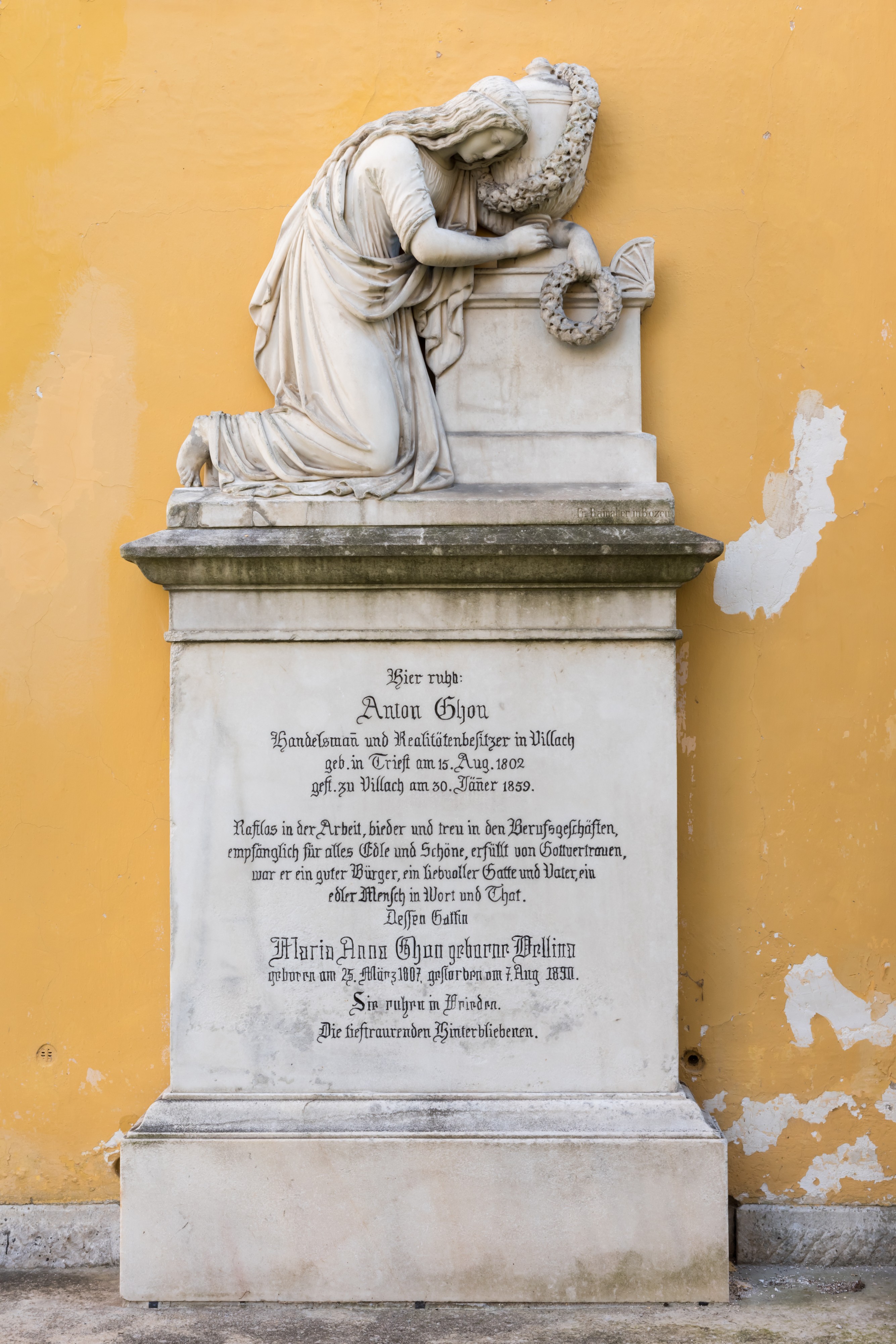 Villach Peraustrasse 28 Perauhof Grabmal Anton Ghon 03082015 6431