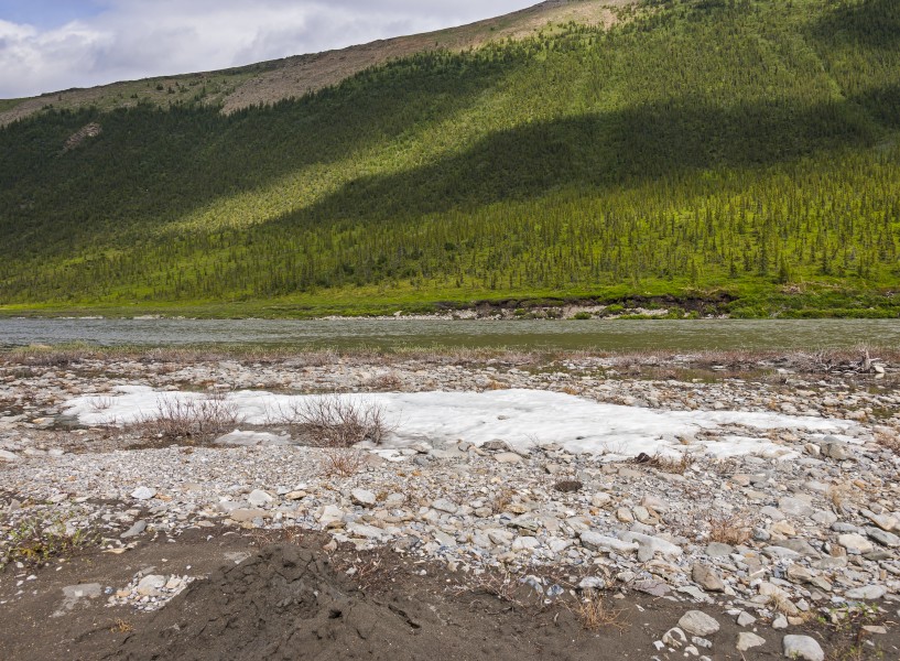 Small aufeis by Firth River near Joe Creek, Ivvavik National Park, YT