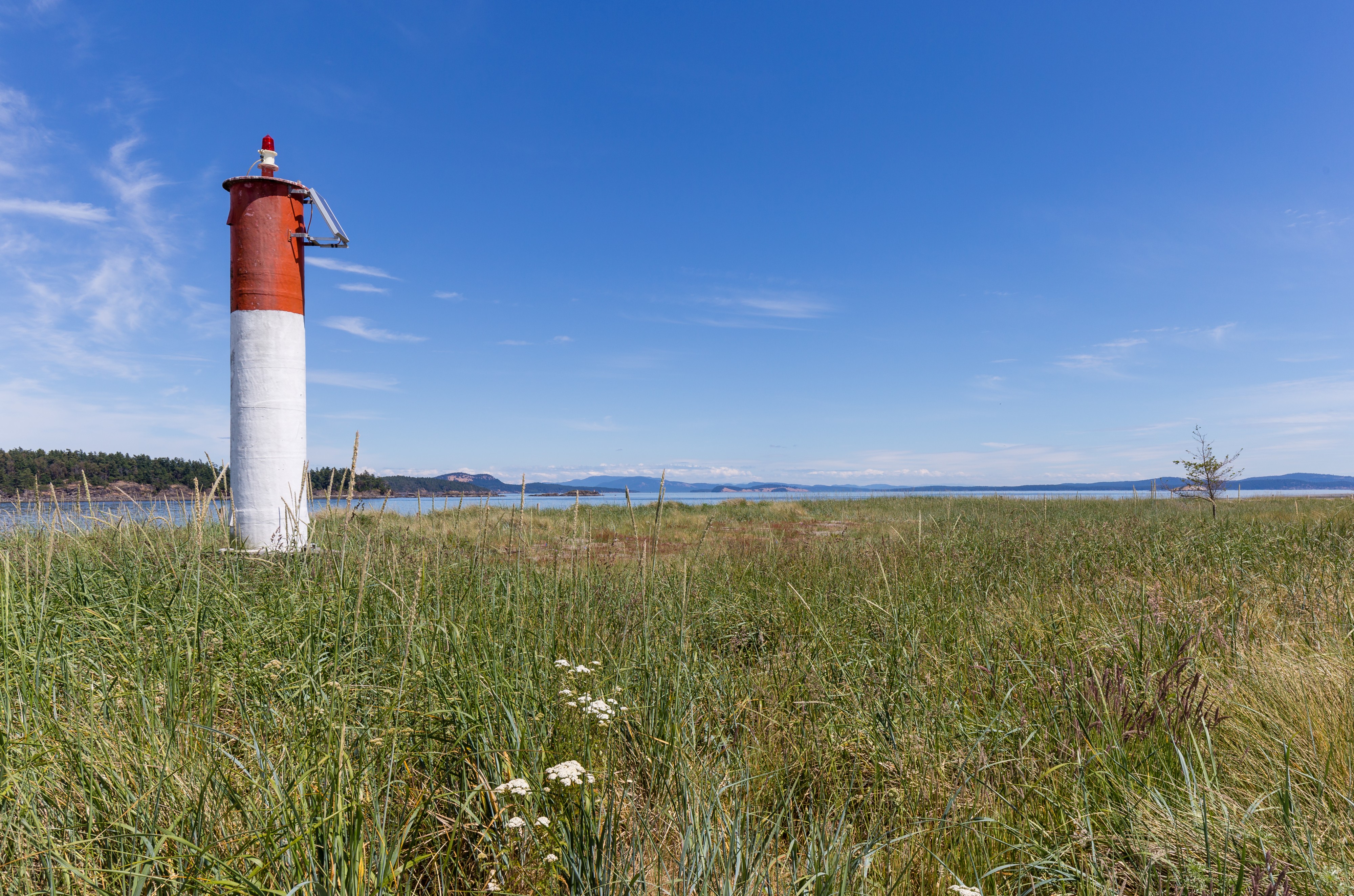 A lighthouse at the end of Sidney Spit (part of Gulf Islands National Park Reserve), Sidney Island, British Columbia, Canada 05