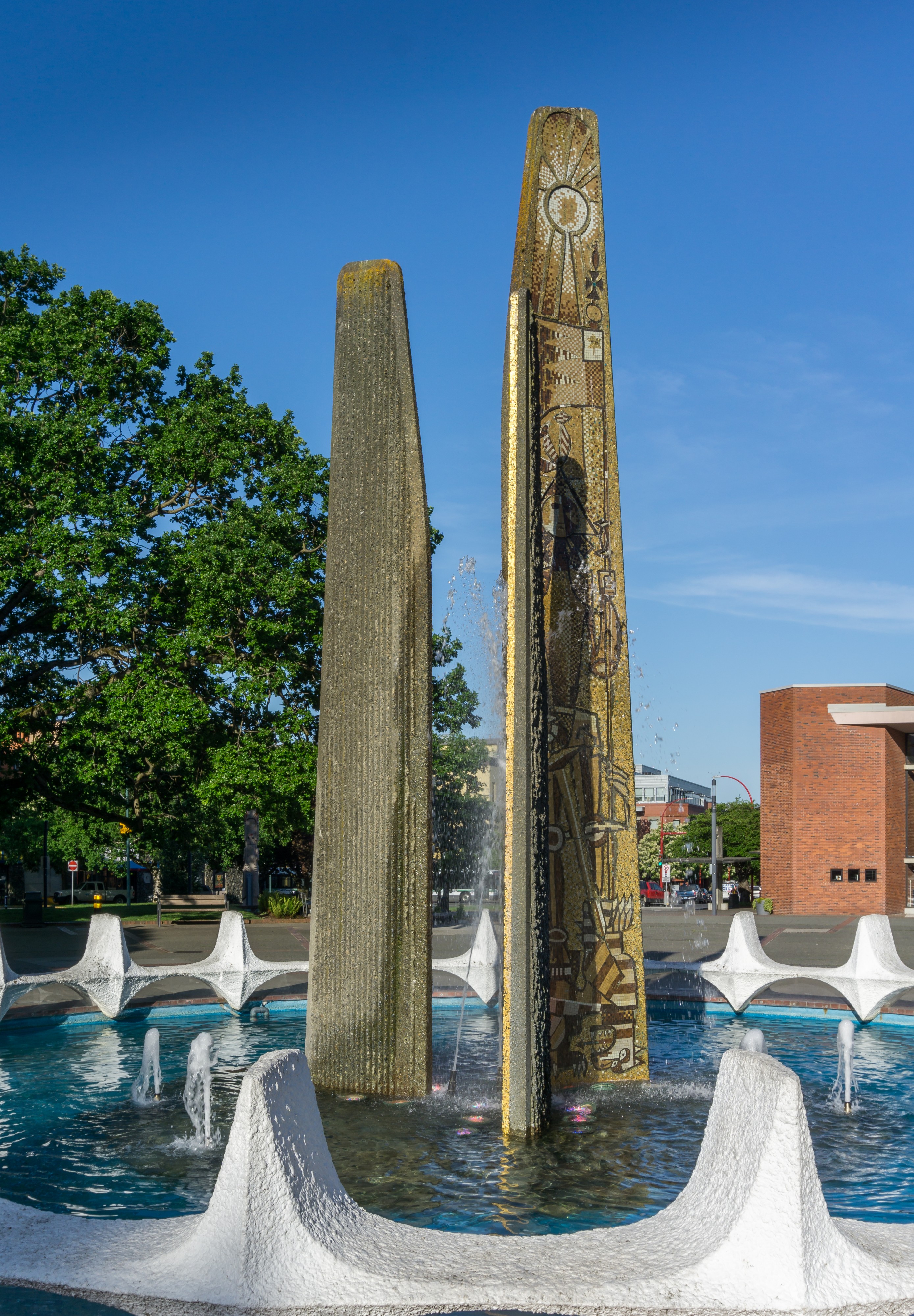 Centennial Square Fountain, Victoria, British Columbia, Canada 02