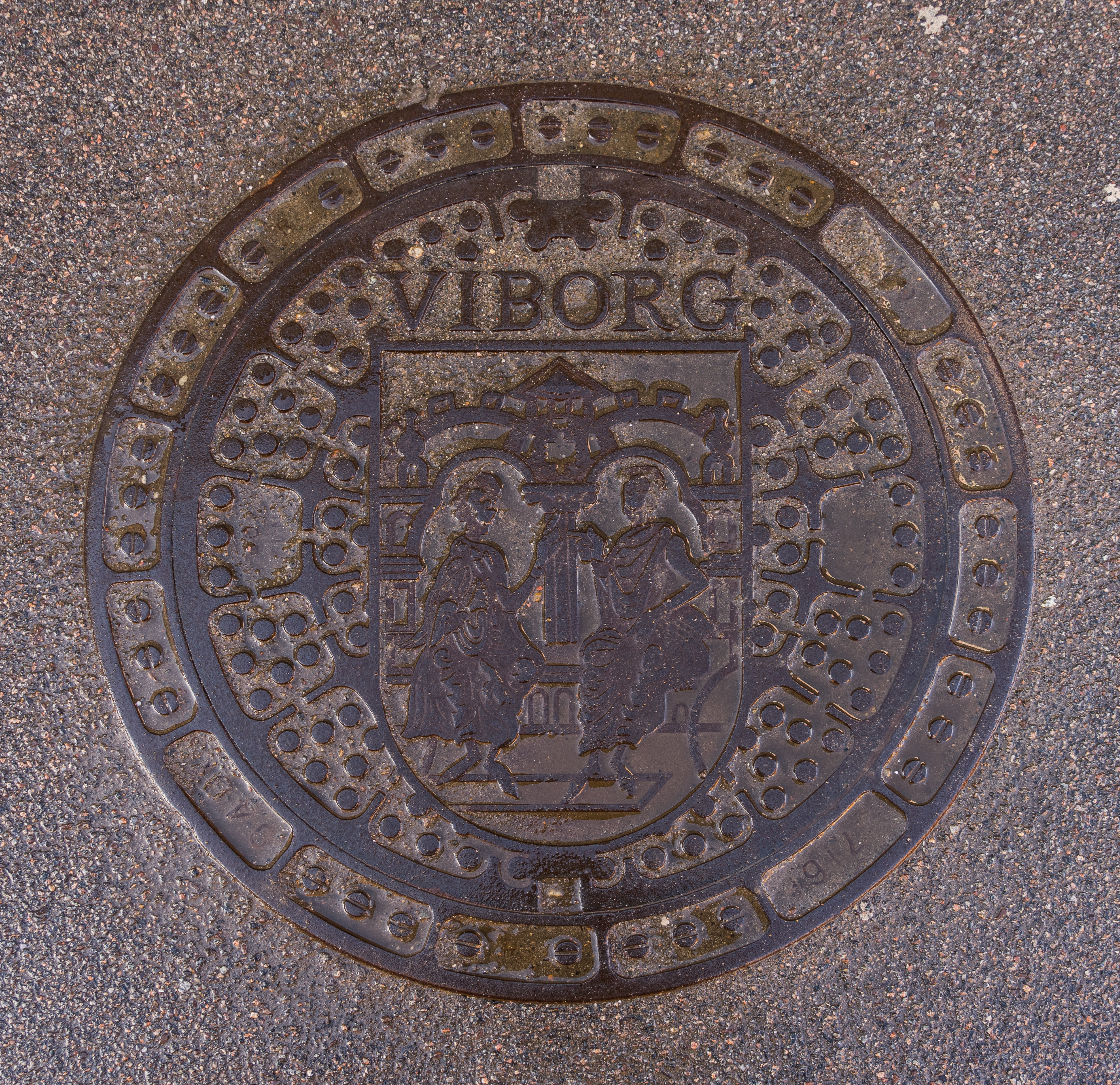 Manhole cover in Viborg Danemark