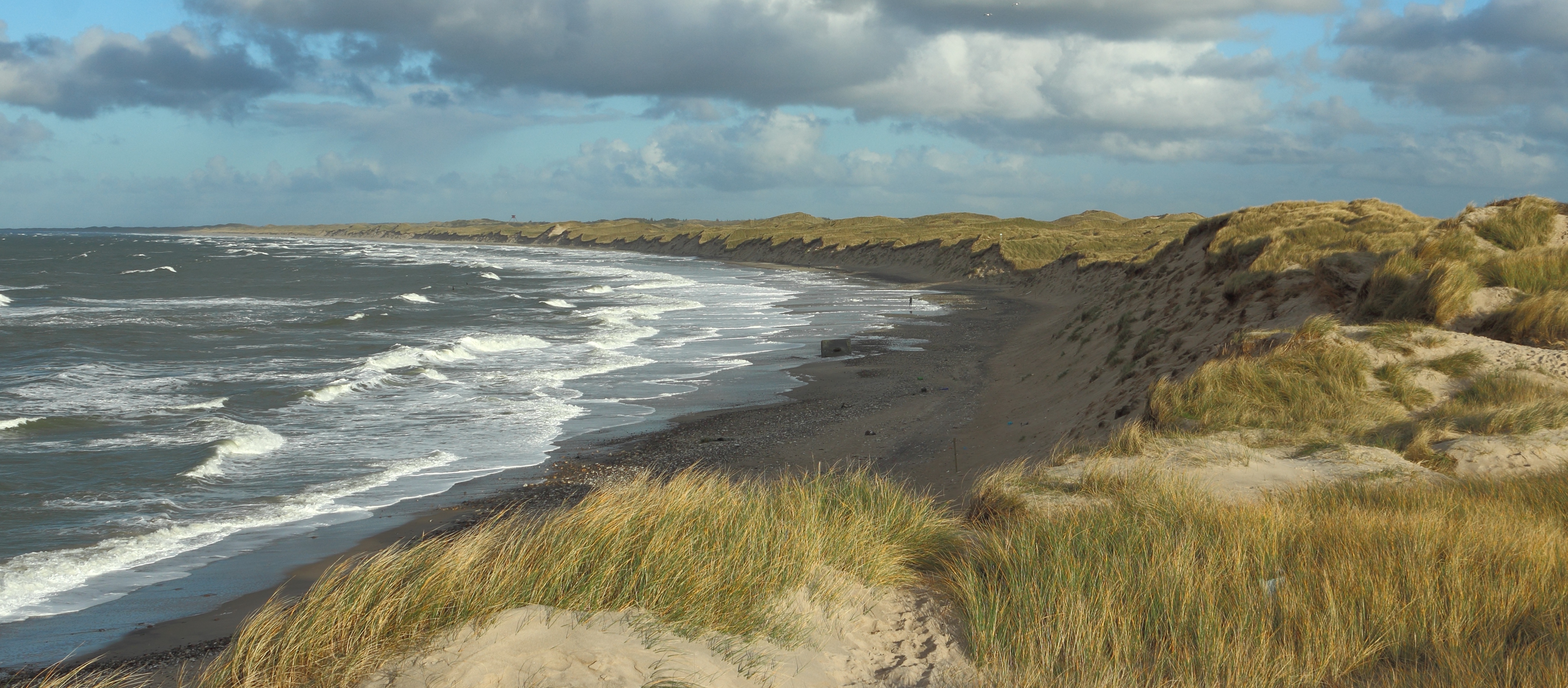 Nørre Vorupør Coast one third sky 2012-11-18