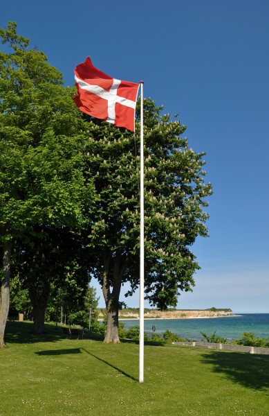 Dannebrog ved Rødvig Strand