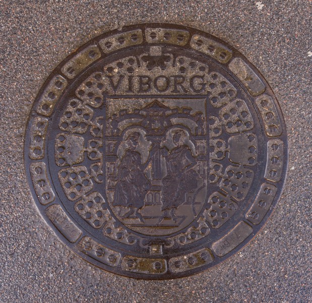 Manhole cover in Viborg Danemark