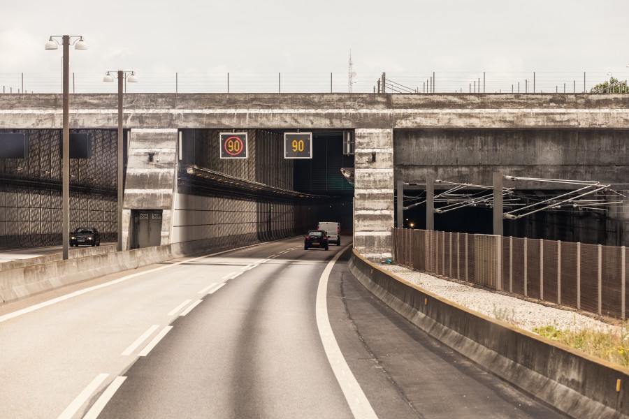 Øresund Bridge, the underwater part, Denmark, June 2014, picture 1/4