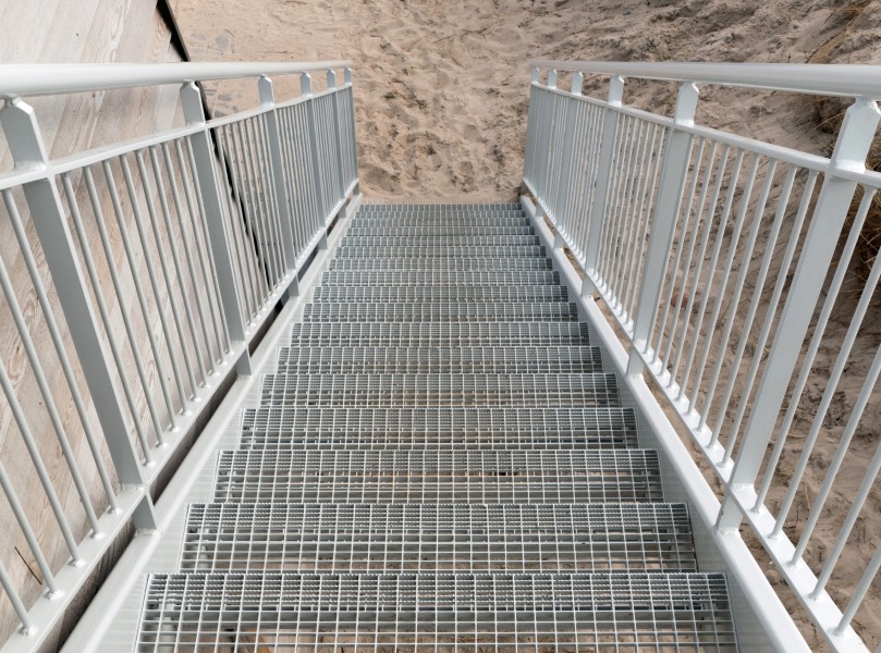 Stairs to observation deck at Nørre Vorupør Strand