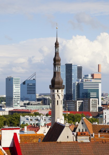 Ayuntamiento, vistas panorámicas desde Toompea, Tallin, Estonia, 2012-08-05, DD 06