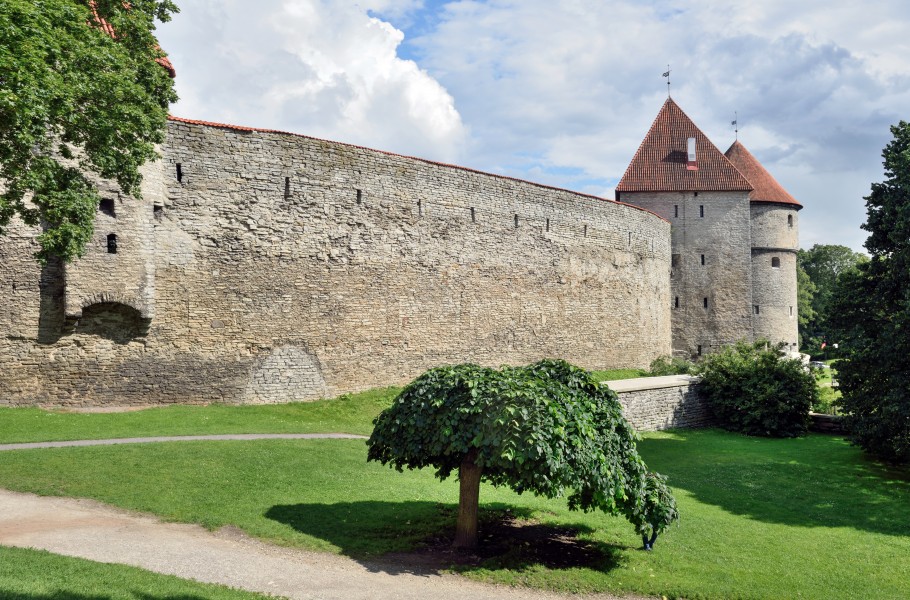City wall Towers Tallinn 2015