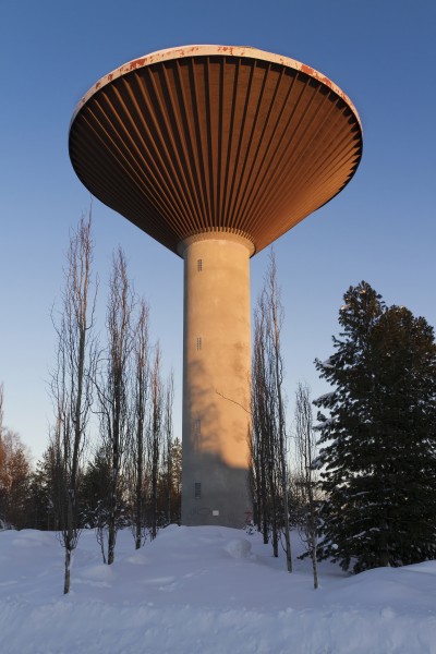 Water tower in Suensaari, Tornio in 2013 February