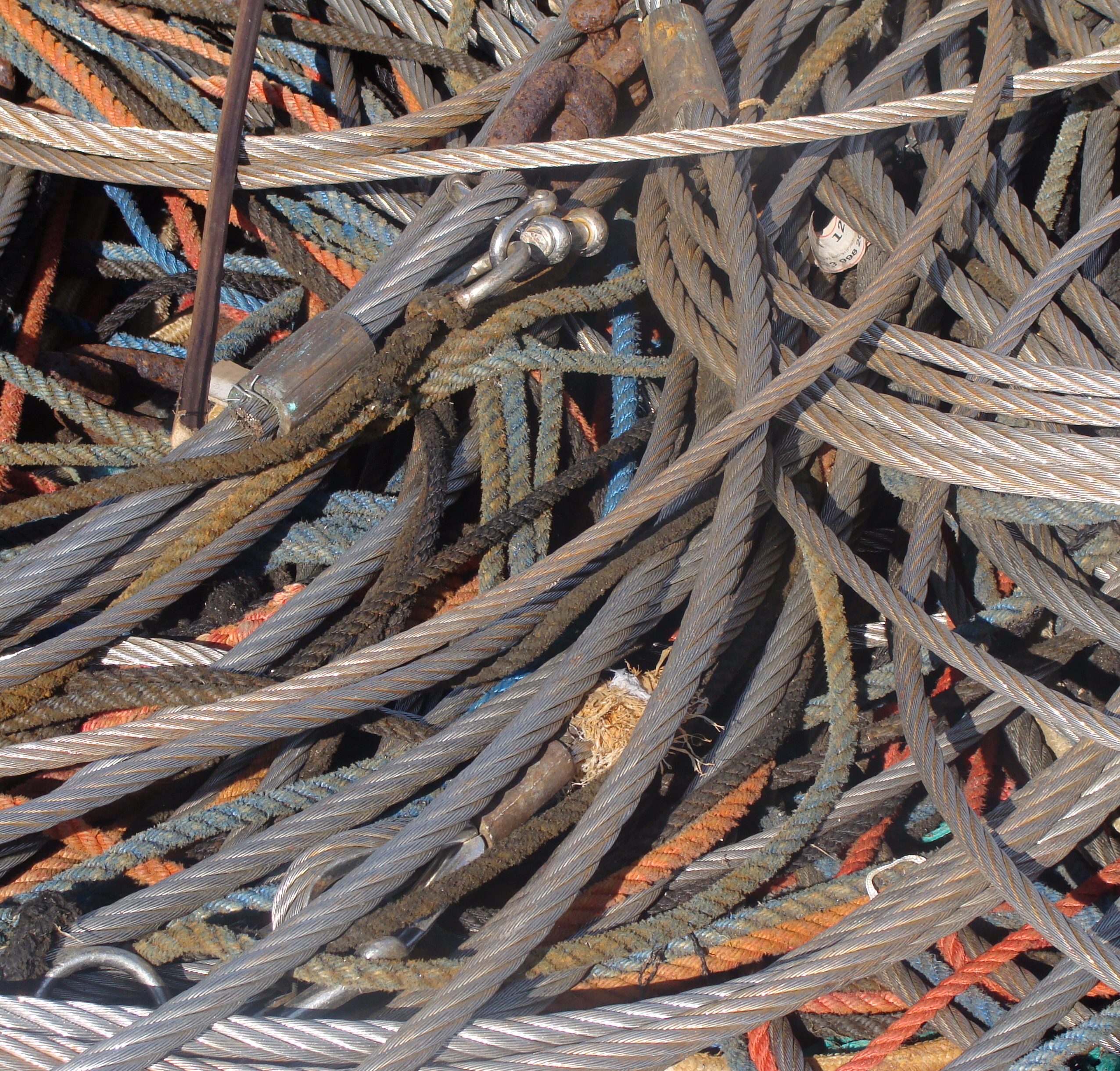 Bin of fishing cables