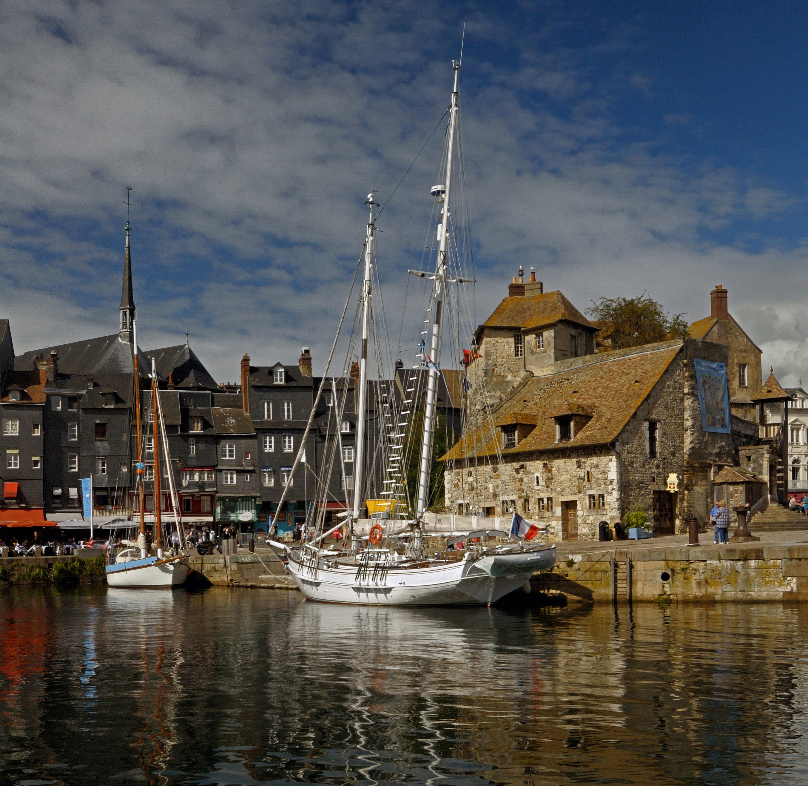 Old pier in Honfleur, France