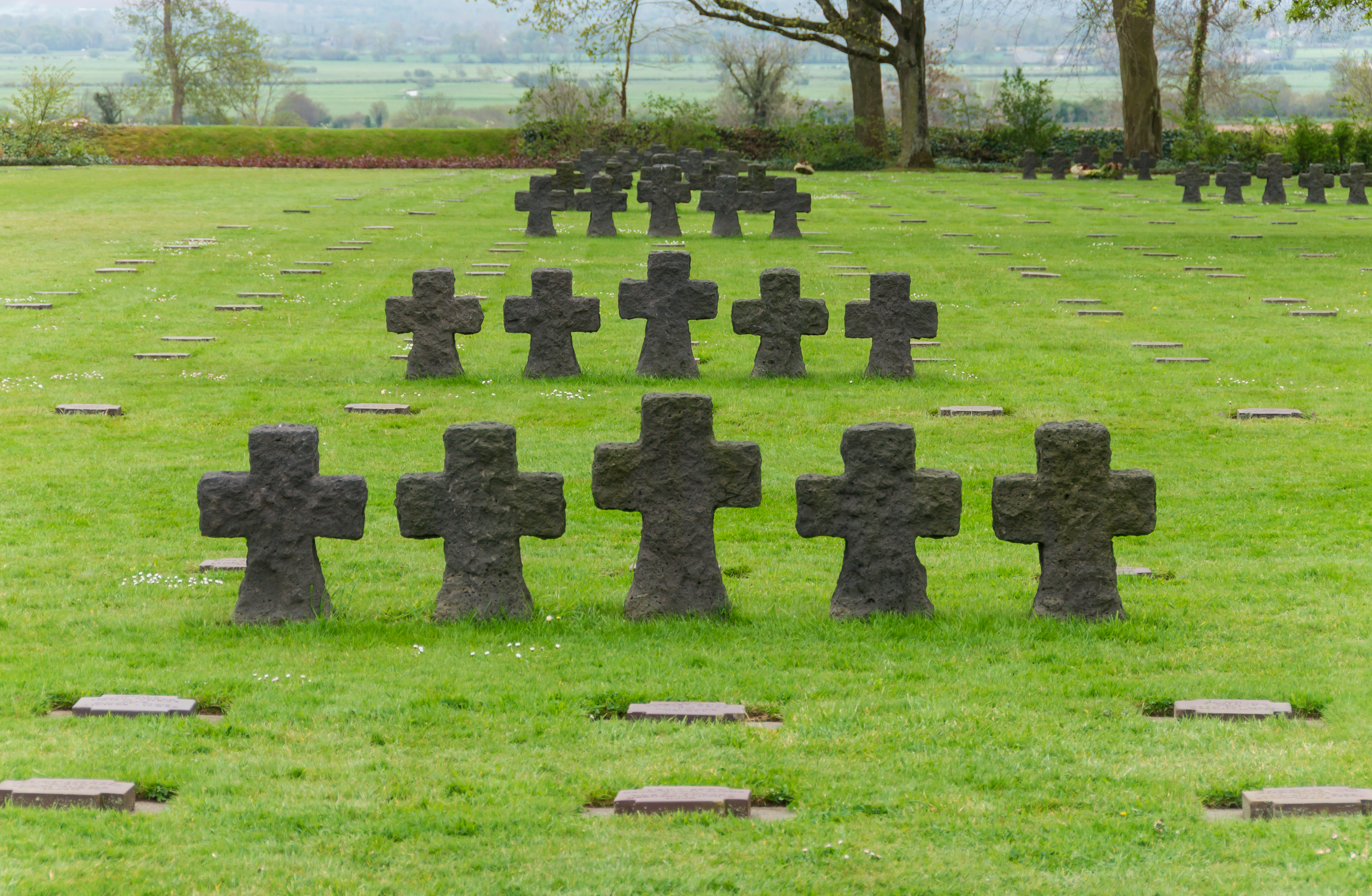 Perspective La Cambe cemetery Calvados