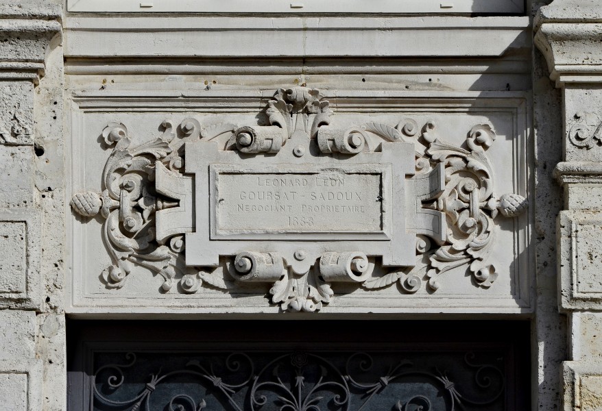 Angoulême 16 Linteau XIXe Av Ch de Gaulle 2014