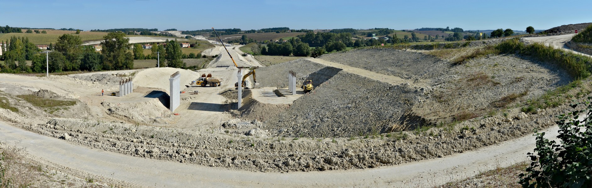 Blanzac 16 Travaux LGV pano sept. 2013