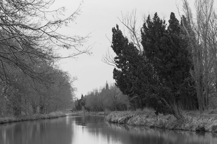 Canal du Midi, Vias 01 BW