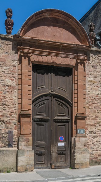 Door of former bishopric in Rodez
