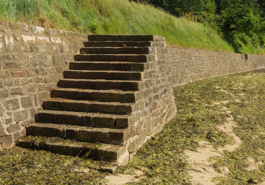 Escalier plage, Île aux Moines, Morbihan, France
