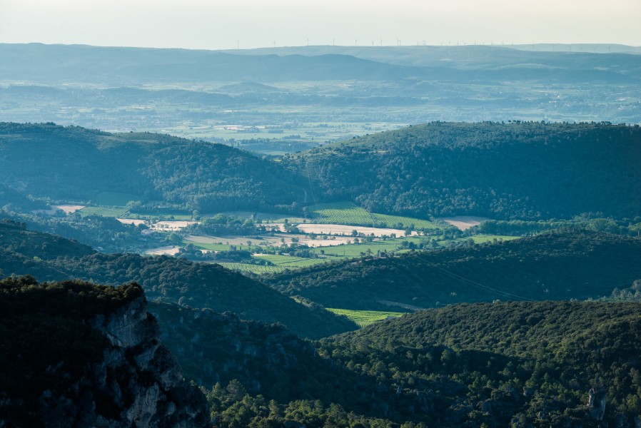 Fields and hills, Villeneuvette, Hérault
