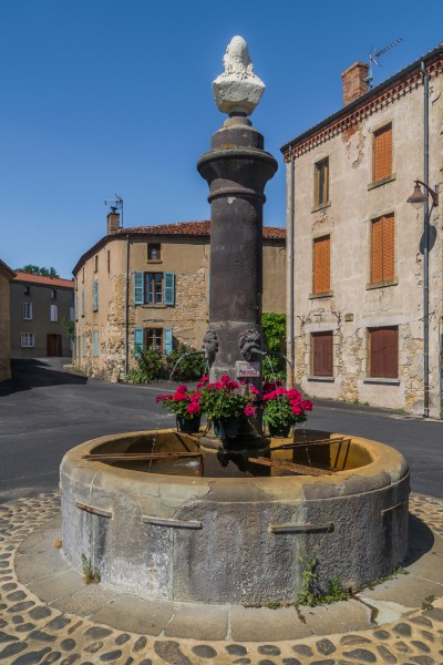 Fountain at Place Saint-Laurent in Orsonnette 02