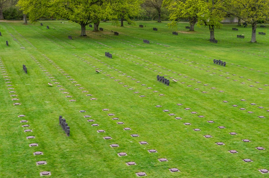 La Cambe, view over the german military cemetery, Calvados, France