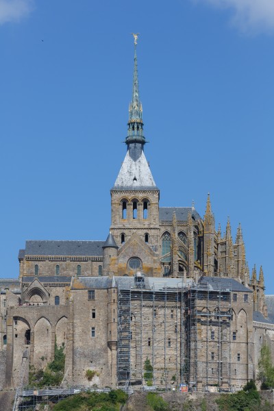 Le Mont-Saint-Michel France Outside-view-of-the-monastery-01
