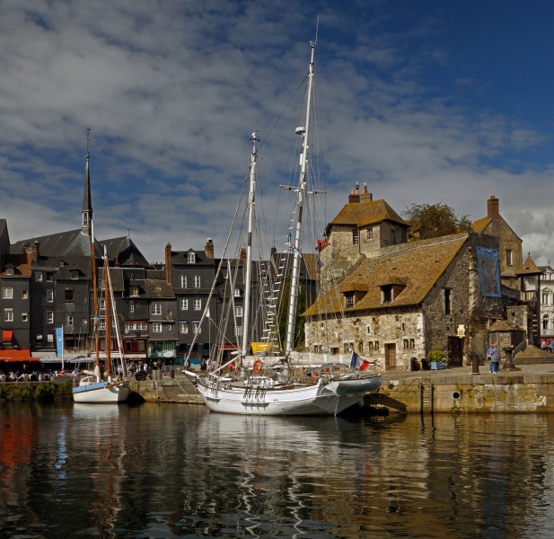 Old pier in Honfleur, France