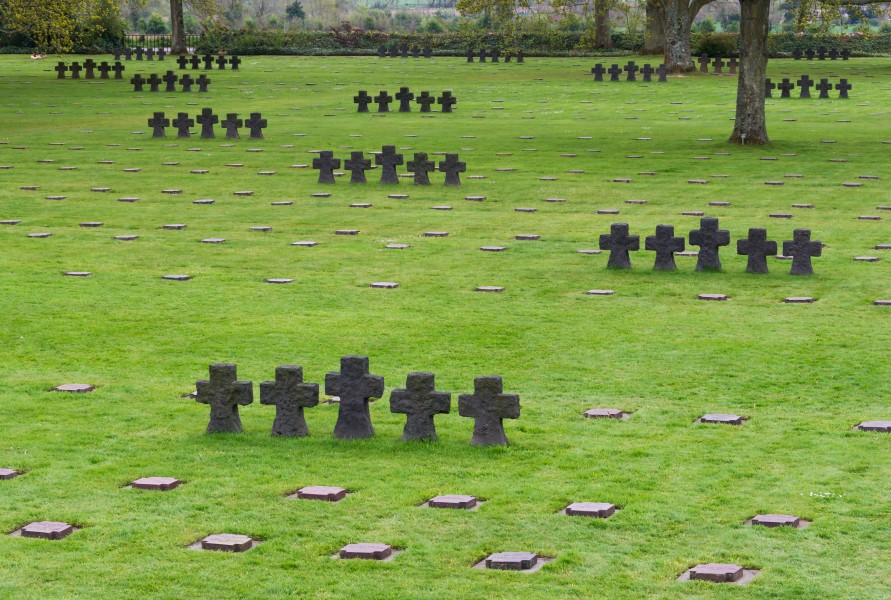 Overview german military cemetery La Cambe Calvados WWII