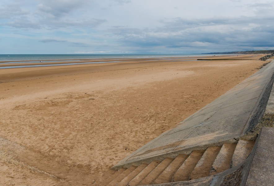 Peaceful bloody Omaha Beach
