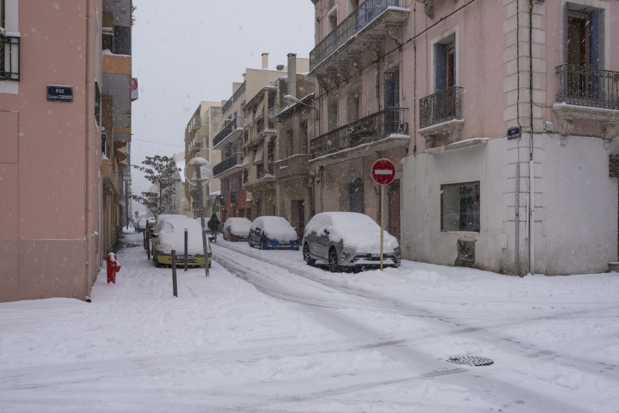 Rue Romain Rolland sous la neige