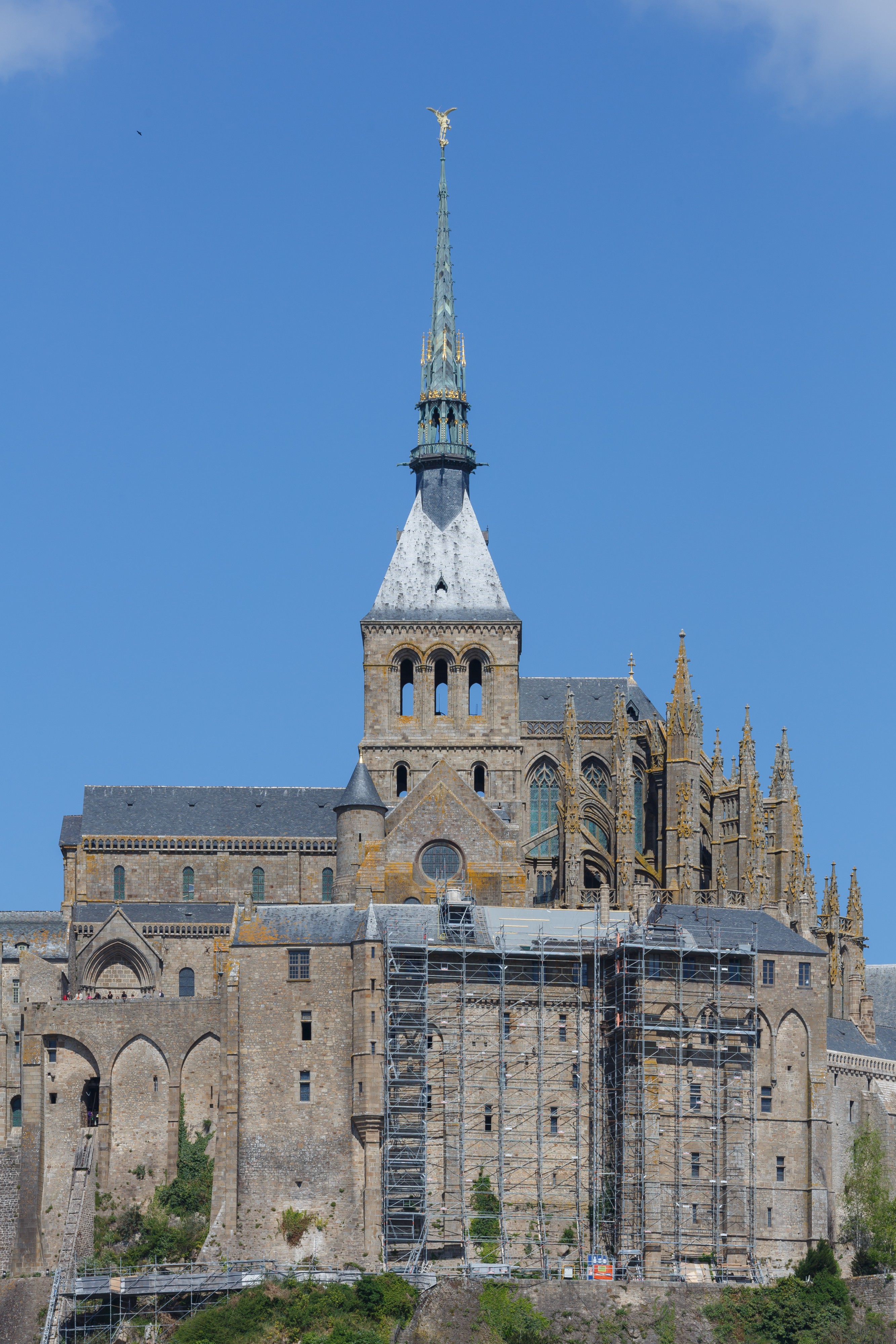 Le Mont-Saint-Michel France Outside-view-of-the-monastery-01