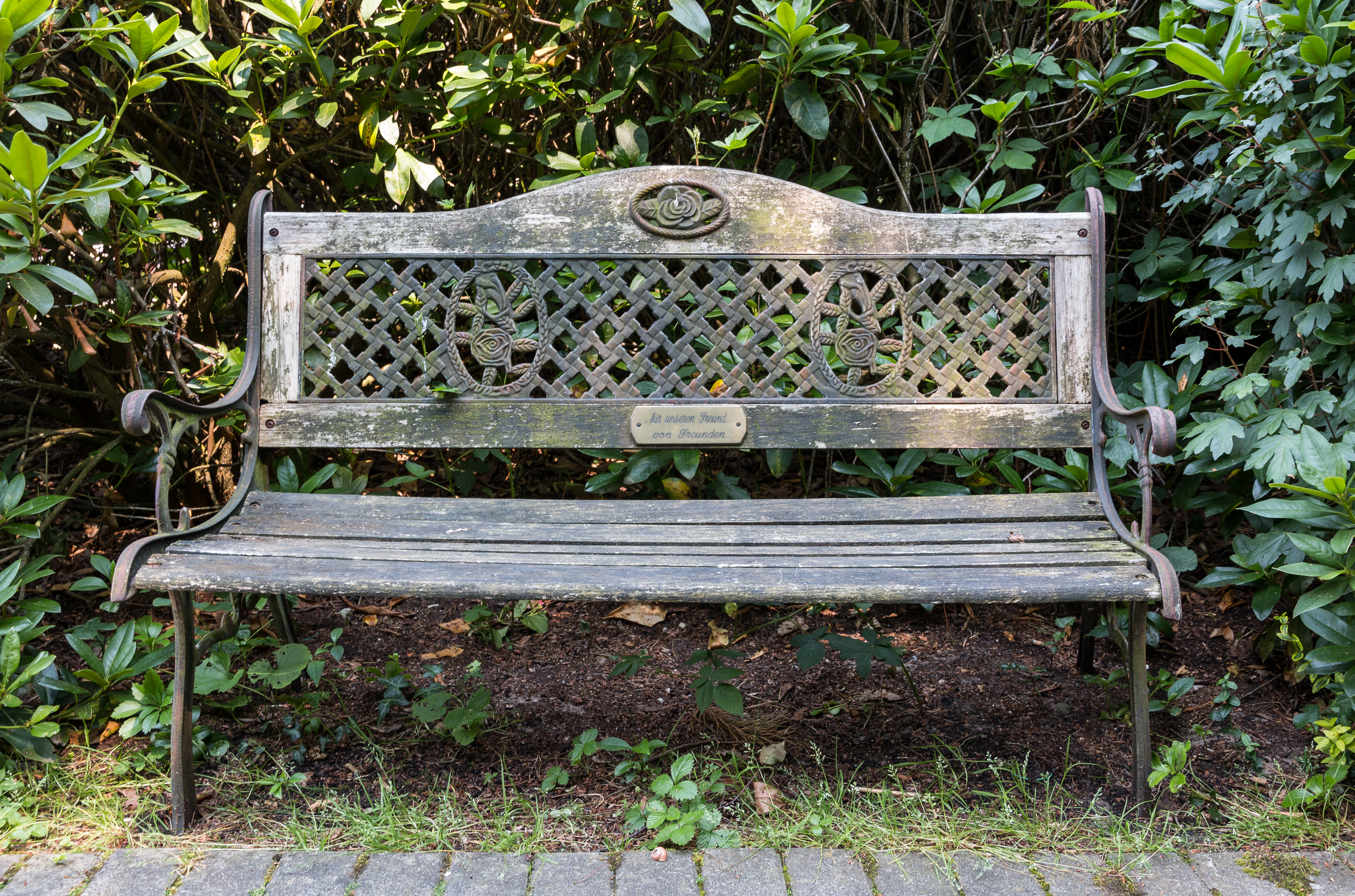 Dülmen, Hausdülmen, Friedhof, Parkbank -- 2015 -- 7348