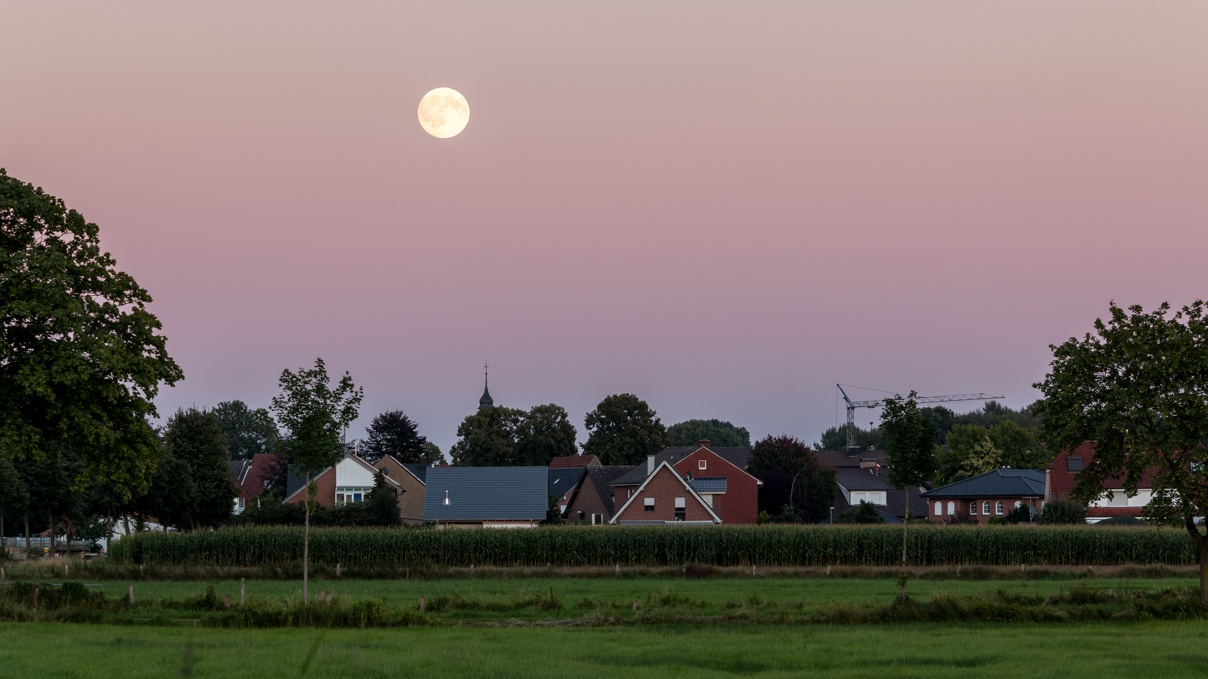 Dülmen, Hausdülmen, Mondaufgang -- 2016 -- 4088