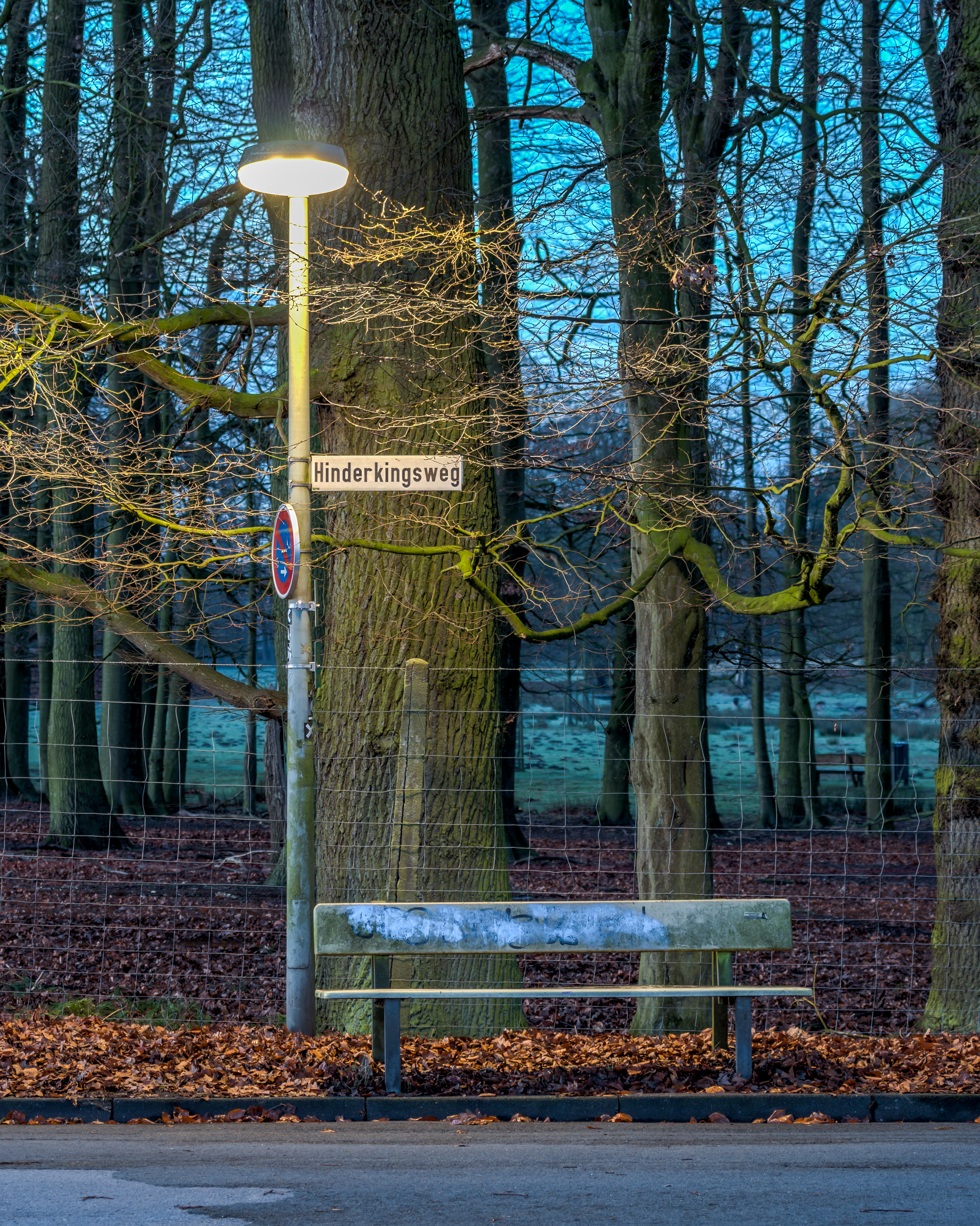 Dülmen, Parkbank am Wildpark -- 2016 -- 0349-55
