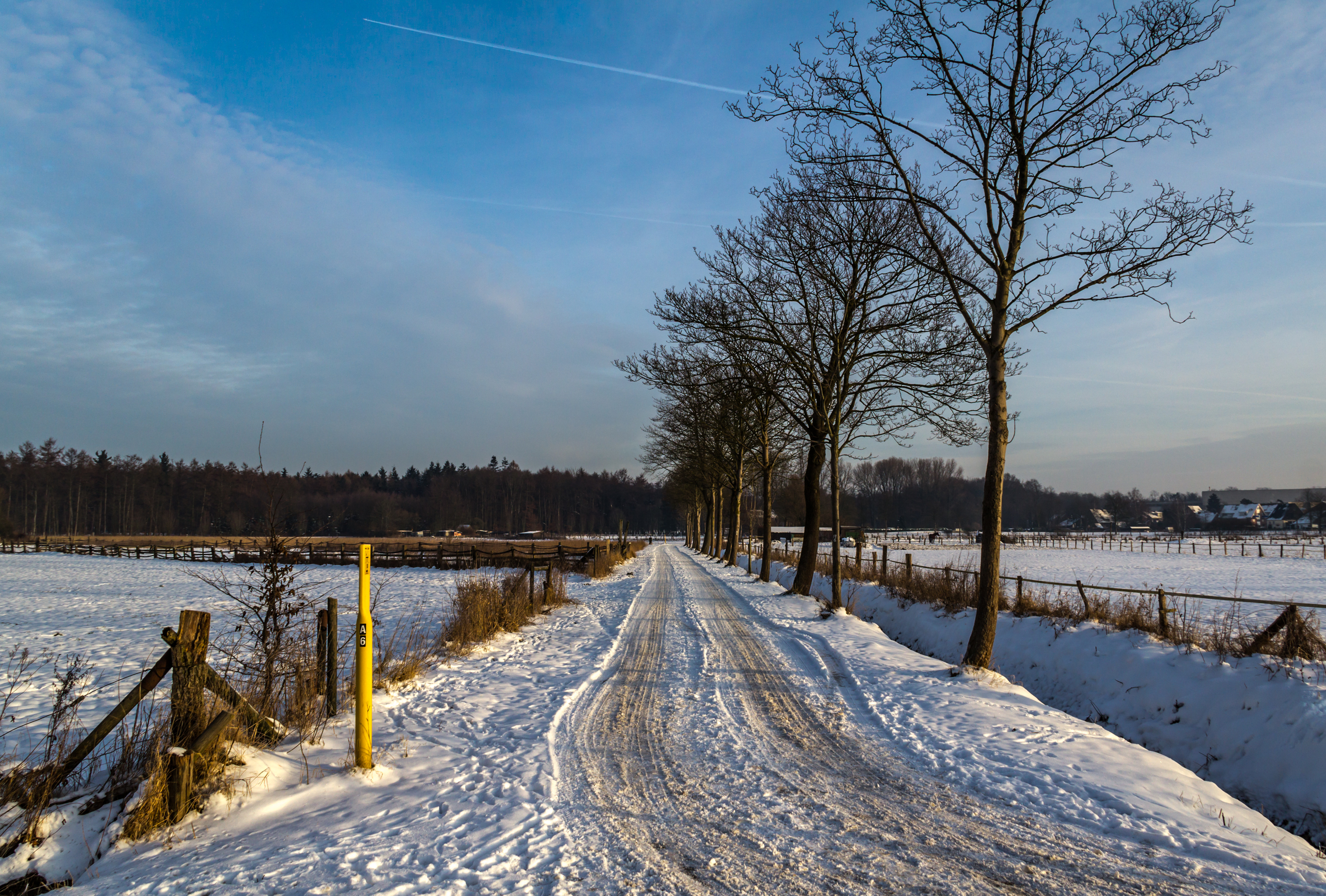 Dülmen, Umland, Sonnenaufgang im Winter -- 2013 -- 1