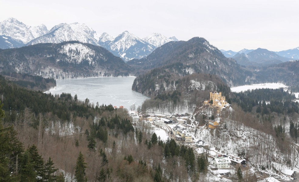 Alpsee y Hohenschwangau, Schwangau, Alemania, 2015-02-15, DD 19